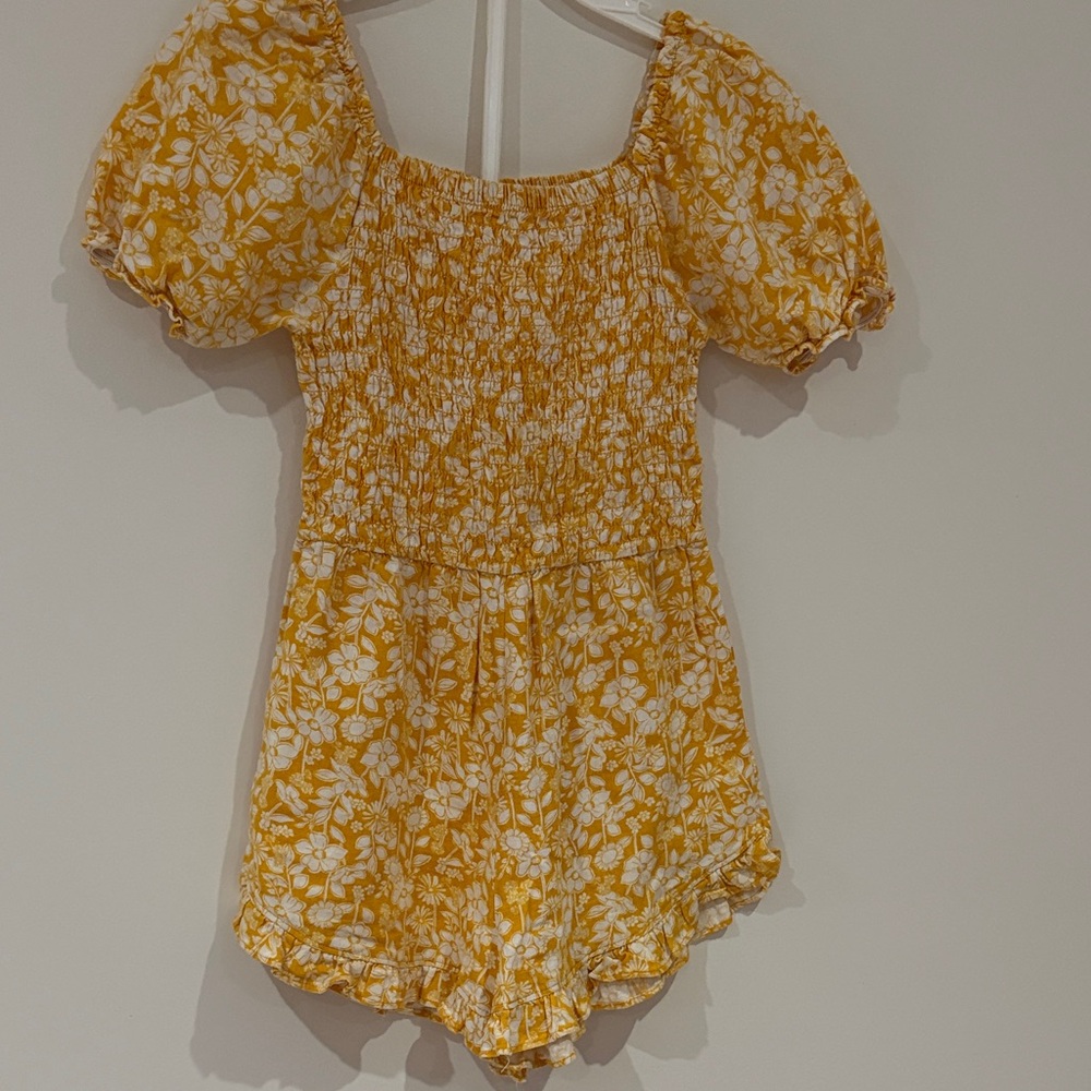 Vince Camuto Yellow Floral Kids Bodysuit